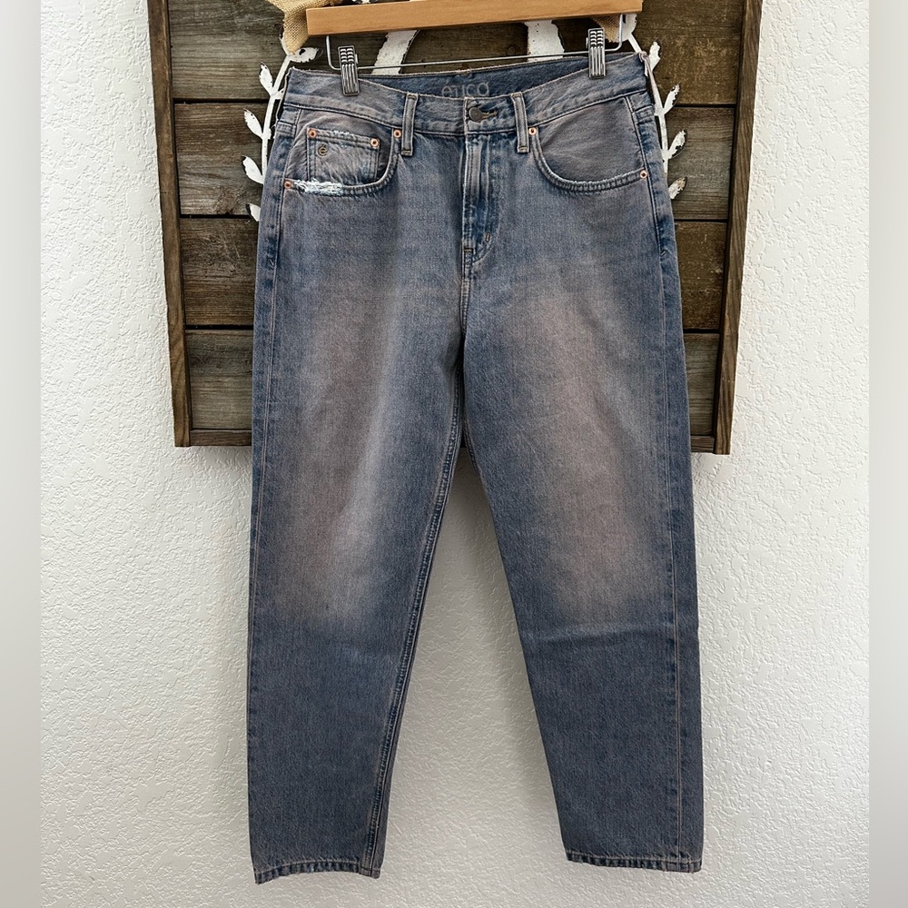 Etica Marlowe slim boyfriend 100%‎ cotton jean blue pink size 28